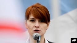 Maria Butina, saat berkampanye di Moskow, Rusia, 21 April 2013. (Foto: dok).