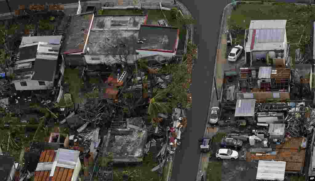 تخریب خانه ها پس از توفان سهمگین ماریا در پورتوریکو