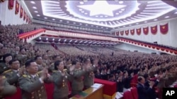 In this image made from video from North Korean broadcaster KRT, delegates applaud during the party congress in Pyongyang, North Korea, May 6, 2016. 