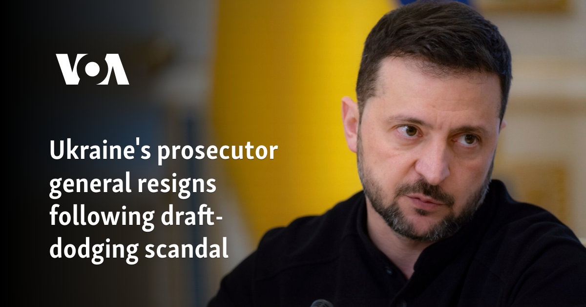 Ukraine's prosecutor general resigns following draft-dodging scandal