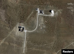 The construction site of a Chinese space station is shown in this satellite photo, in Las Lajas, Argentina, taken September 9, 2018. (Satellite image ©2019 DigitalGlobe, a Mazar Company/Handout via REUTERS )