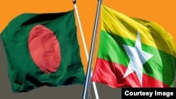 myanmar bangladesh flags 