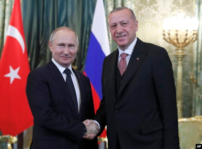 Vladimir Putin və Türkiyə prezidenti Rəcəb Tayyib Ərdoğan