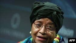 Prezidan Liberya a, Ellen Johnson Sirleaf nan somè Concordia nan Grand Hyatt New York. New York City. 20 septanm, 2016.