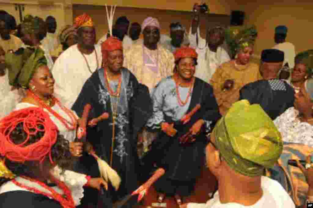 The Olowo of Owo Kingdom, Oba D.V. Folagbade Olateru-Olagbegi III and the Olori Lolade Olateru-Olagbegi.