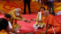 မွတ်ဆလင်တွေနဲ့အငြင်းပွားနေတဲ့ ဘာသာရေးမြေပေါ် ဟိန္ဒူဘုရားကျောင်းဆောက်ဖို့ ဝန်ကြီးချုပ် Modi အုတ်မြစ်ချ