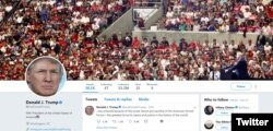 A portion of President Donald Trump's personal Twitter page.