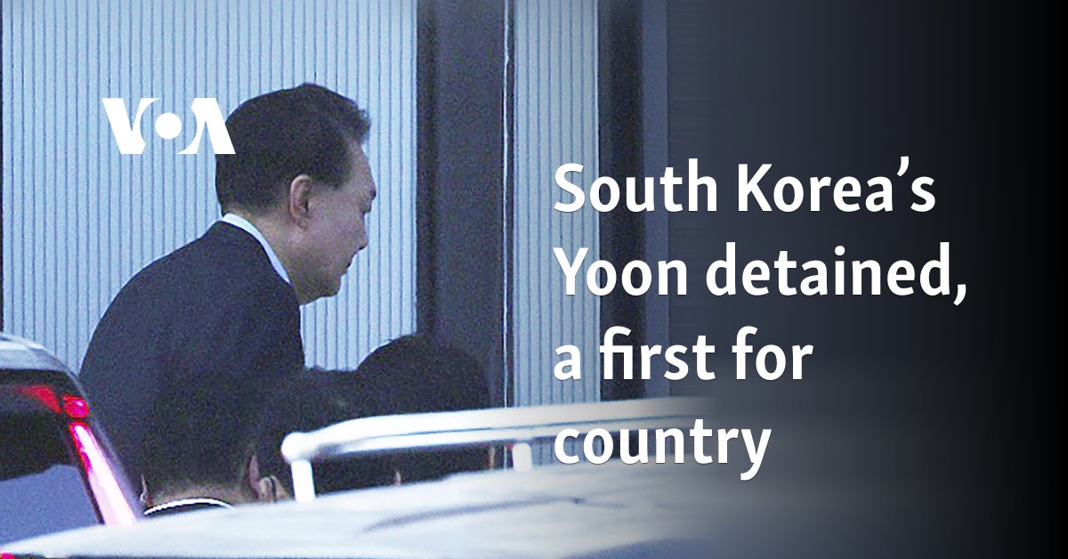 South Korea’s Yoon detained, a first for country