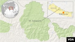 Mt. Annapurna in Nepal, site of avalanche