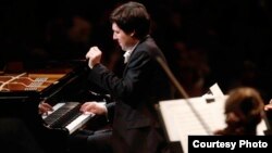 Gold Medal winner Vadym Kholodenko, 26, of Ukraine, performs during final rounds of the 14th Van Cliburn International Piano Competition in Fort Worth, Texas, on June 9, 2013. (Carolyn Cruz/ The Cliburn)