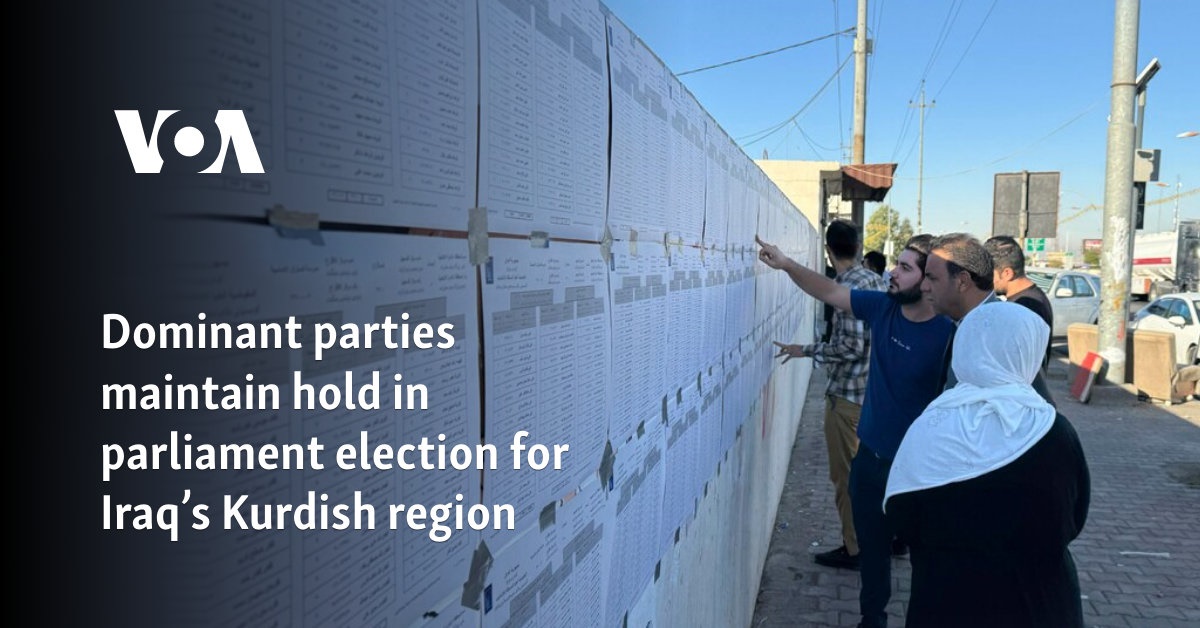 Dominant parties maintain hold in parliament election for Iraq’s Kurdish region