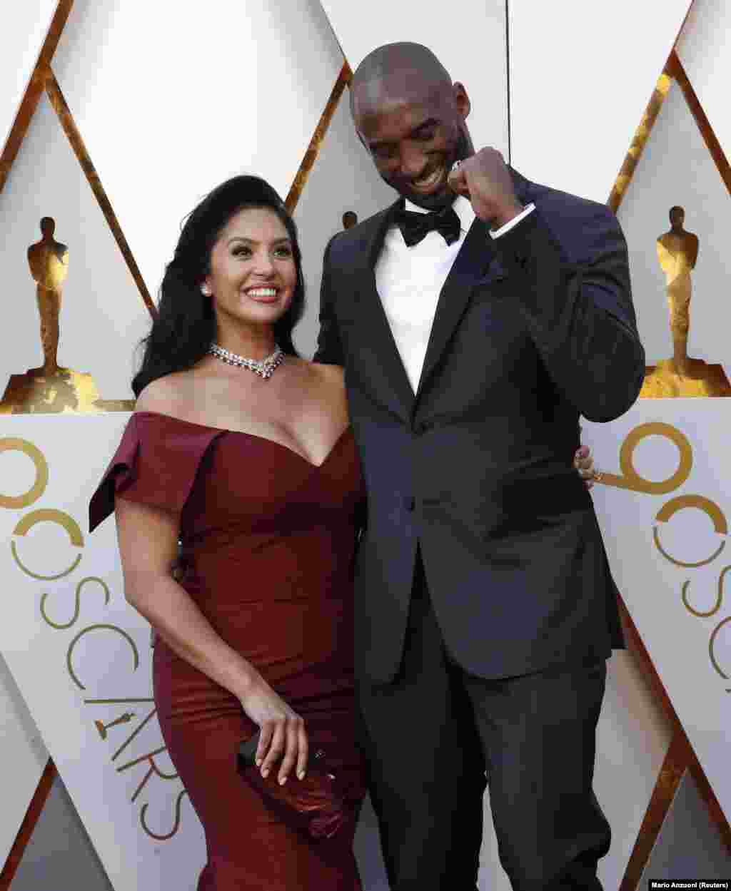 Kobe Bryant e Vanessa Laine Bryant. Kobe ganhou o Oscar para Melhor Curta Metragem