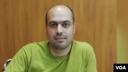 Detained Iranian journalist Masoud Kazemi, seen in this undated photo shared on social media.