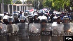 Disturbios presentados en Managua, el miércoles 17 de abril.