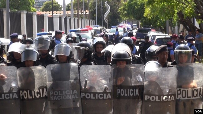 Disturbios presentados en Managua, el miércoles 17 de abril.