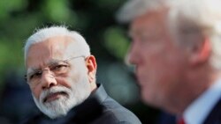 VOA Asia Trump and Modi meet in Washington