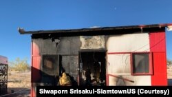 A view of the Thai Buddhist Temple- Wat Buddha Pavana"-Las Vegas after an arsonist set fire to the religious campus in North Las Vegas, NV December 15, 2019.