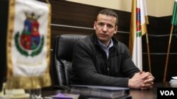 Laszlo Toroczkai, mayor of Hungarian border town Assothalom, where public practice of Islam is reportedly banned. He has set up the village's own border patrol team and repudiates accusations of excessive violence used by border guards. (VOA/J. Owens)