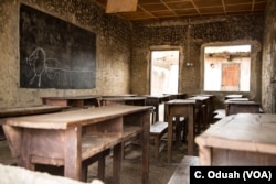 A classroom in the EMCI school in Lassa, where much of the help comes from nongovernmental organizations.