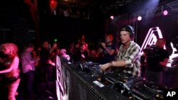 Concert du DJ suedois Avicii le 19 janvier 2013 a Park City, Utah.