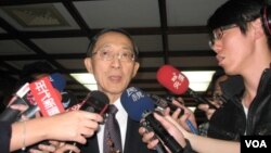 台灣外交部長林永樂回答記者問題(申華拍攝)