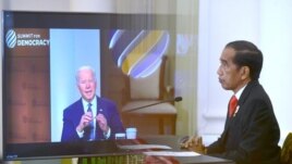 Indonesian President Jokowi attends the virtual meeting 