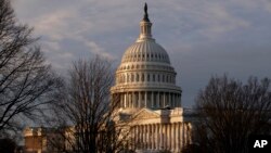 The U.S. Capitol at sunup, Feb. 17, 2017.