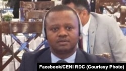 Ronsard Malonda, Secrétaire Exécutif national ya CENI, aponmi mpo na kokoma mokambi na yango, awa le 4 septembre 2018. (Facebook/CENI RDC)