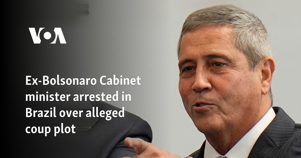 Ex-Bolsonaro Cabinet minister arrested in Brazil over alleged coup plot