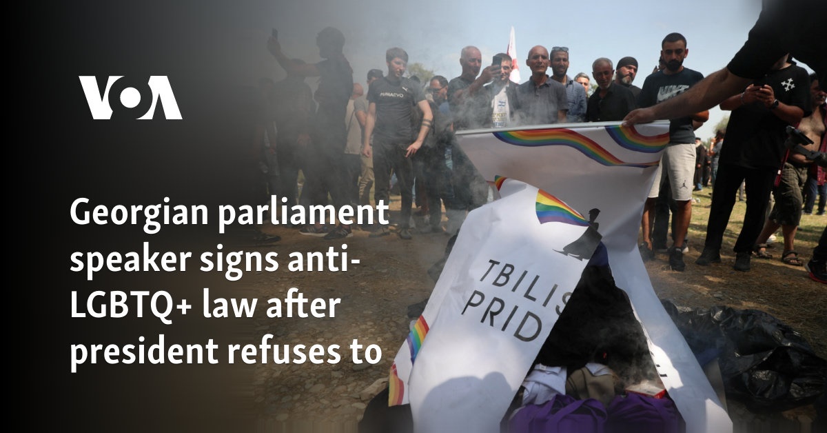 Georgian parliament speaker signs anti-LGBTQ+ law after president refuses to