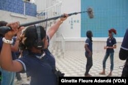 A l'institut supérieur des métiers de l'audiovisuel à Cotonou, au Bénin, le 14 novembre 2018. (VOA/Ginette Fleure Adandé)