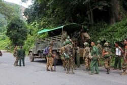 Militer Myanmar di wilayah Sagaing.