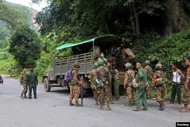 Militer Myanmar di wilayah Sagaing.