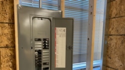 An electrical panel found in a test bed at Edison Academy, a career training high school in Fairfax County, Virginia.