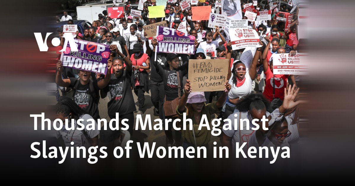 Thousands March Against Slayings of Women in Kenya