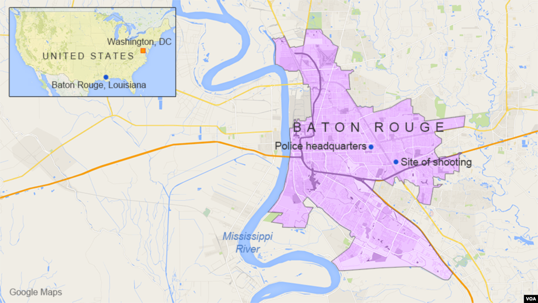 East Baton Rouge City Limits Map 3 Police Officers Shot, Killed In Southern Us City Of Baton Rouge