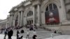 Anti-Opioid Protesters Scatter Pill Bottles at NYC Museum