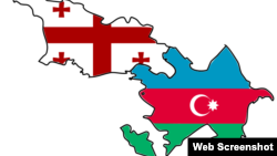 Azərbaycan və Gürcüstan xəritəsi 
