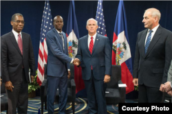 ABŞ vitse-prezidenti Mayk Pens və Haiti prezidenti Hovenel Mois