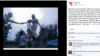 The photo of a Vietnamese official kissing a statue can be seen in this screenshot of a Facebook page. (VOA Vietnamese)