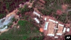 지난해 5월 북한 풍계리 핵실험장 폭파 해체 전에 촬영한 위성사진.