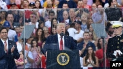 Donald Trump a proclamé: "Pour les Américains, rien n'est impossible" lors de son discours "Hommage à l'Amérique prononcé le 04 Juillet 2019, à Washington.