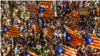 Marcha en Barcelona pide la libertad de independentistas catalanes 