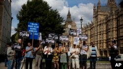 英國倫敦的反戰示威