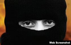 A masked youth is seen in an image from “Strashnaya Skazka Daesh” ("Daesh Horror Story"), a Russian brochure that aims to “unmask IS recruitment strategies.”
