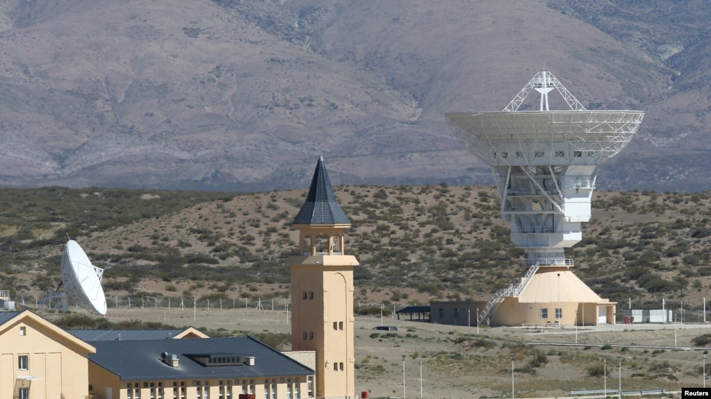 资料照片：在阿根廷拉斯拉哈斯看到的中国空间站的设施。(2019年1月22日)(photo:VOA)
