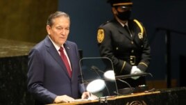 Panama's President Laurentino Cortizo speaks at the 76th session of the United Nations General Assembly at U.N. headquarters in New York, U.S., September 23, 2021