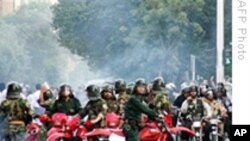 Iranian Revolutionary Guard on motorcycles.