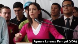 Deposed Venezuelan Congresswoman Maria Corina Machado, Dec 4, 2014. (Aymara Lorenzo Ferrigni/VOA)