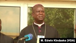 Archbishop Samuel Kleda of Doulala on an outing with Protestant and Muslim clerics in Yaounde, Cameroon, Sept. 19, 2018.